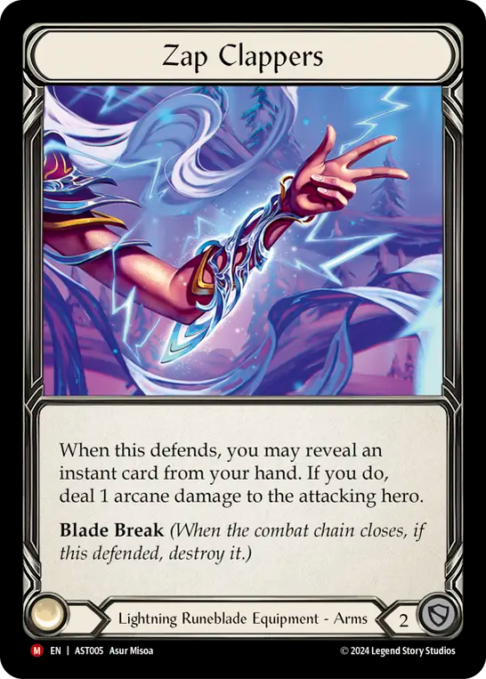 (005) Flesh & Blood TCG Armory Deck: Aurora Single: Zap Clappers (Rainbow Foil)  Majestic