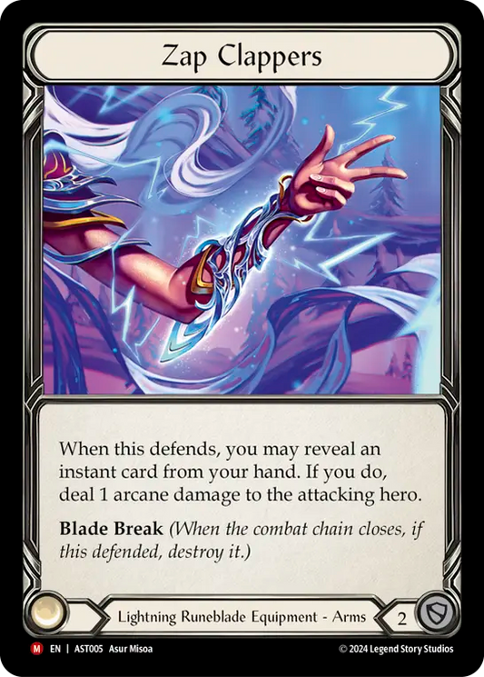 (005) Flesh & Blood TCG Armory Deck: Aurora Single: Zap Clappers (Rainbow Foil)  Majestic