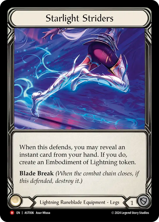 (006) Flesh & Blood TCG Armory Deck: Aurora Single: Starlight Striders (Rainbow Foil)  Majestic