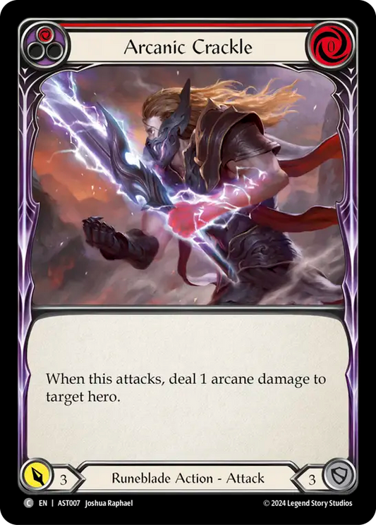 (007) Flesh & Blood TCG Armory Deck: Aurora Single: Arcanic Crackle (Red) (Regular)  Common