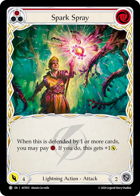 (015) Flesh & Blood TCG Armory Deck: Aurora Single: Spark Spray (Red) (Regular)  Common
