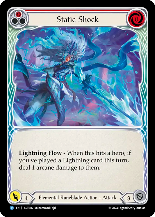 (016) Flesh & Blood TCG Armory Deck: Aurora Single: Static Shock (Red) (Regular)  Common