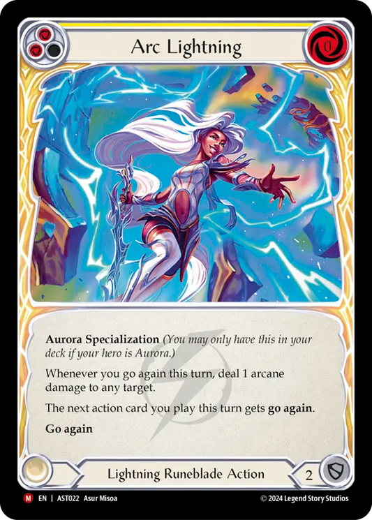 (022) Flesh & Blood TCG Armory Deck: Aurora Single: Arc Lightning (Regular)  Majestic