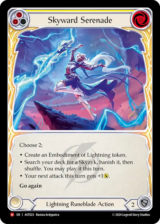 (023) Flesh & Blood TCG Armory Deck: Aurora Single: Skyward Serenade (Rainbow Foil)  Majestic