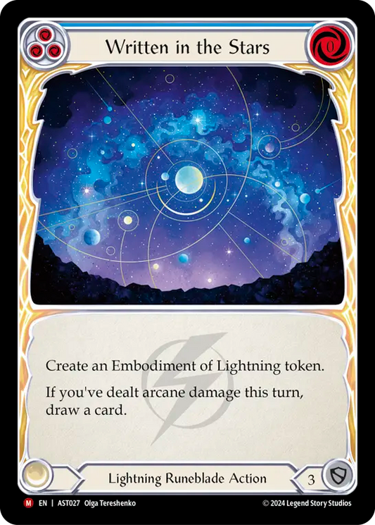 (027) Flesh & Blood TCG Armory Deck: Aurora Single: Written in the Stars (Rainbow Foil)  Majestic