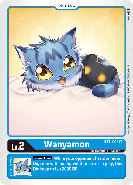 (BT1-004) Digimon TCG Release Special Booster v1.0 Single: Wanyamon (BT1-004)  Uncommon