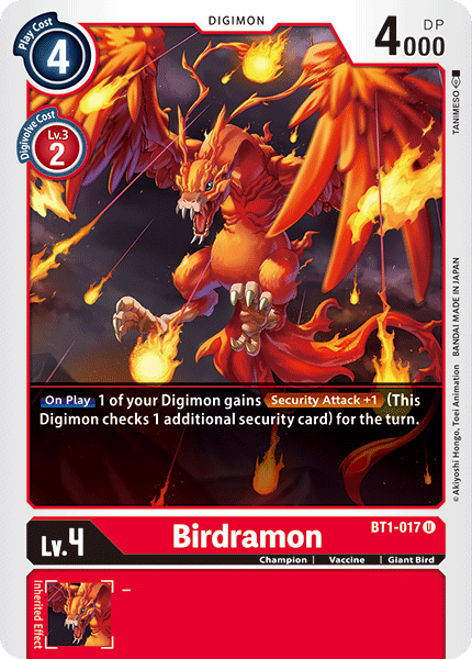 (BT1-017) Digimon TCG Release Special Booster v1.0 Single: Birdramon (BT1-017)  Uncommon