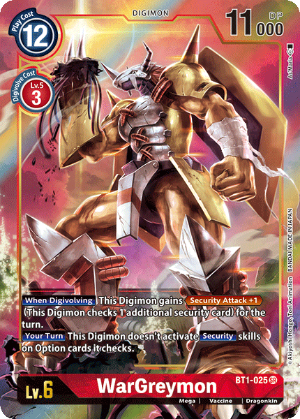 (BT1-025) Digimon TCG Release Special Booster v1.0 Single: WarGreymon (BT1-025) (V.2)  Alternative Art