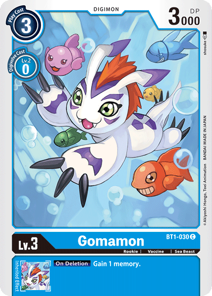 (BT1-030) Digimon TCG Release Special Booster v1.0 Single: Gomamon (BT1-030)  Common