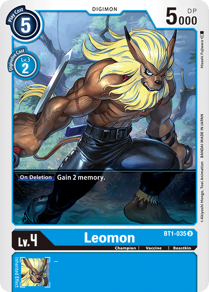 (BT1-035) Digimon TCG Release Special Booster v1.0 Single: Leomon (BT1-035)  Uncommon