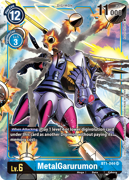 (BT1-044) Digimon TCG Release Special Booster v1.0 Single: MetalGarurumon (BT1-044) (V.2)  Alternative Art