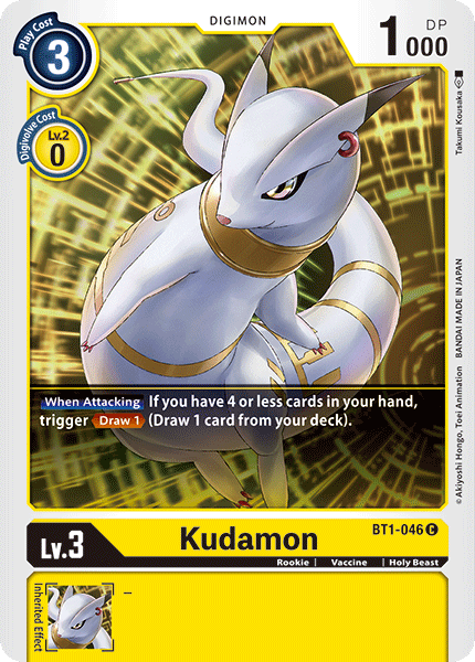 (BT1-046) Digimon TCG Release Special Booster v1.0 Single: Kudamon (BT1-046)  Common