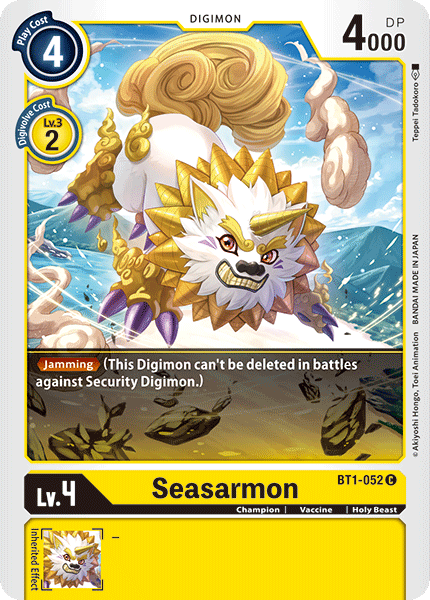 (BT1-052) Digimon TCG Release Special Booster v1.0 Single: Seasarmon (BT1-052)  Common