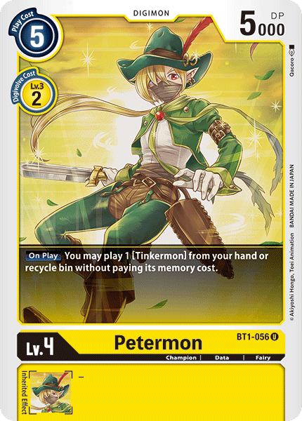 (BT1-056) Digimon TCG Release Special Booster v1.0 Single: Petermon (BT1-056)  Uncommon