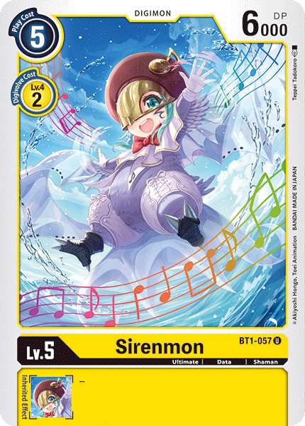 (BT1-057) Digimon TCG Release Special Booster v1.0 Single: Sirenmon (BT1-057)  Uncommon