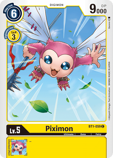 (BT1-059) Digimon TCG Release Special Booster v1.0 Single: Piximon (BT1-059)  Common