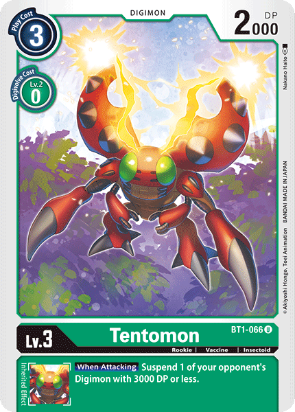 (BT1-066) Digimon TCG Release Special Booster v1.0 Single: Tentomon (BT1-066)  Uncommon