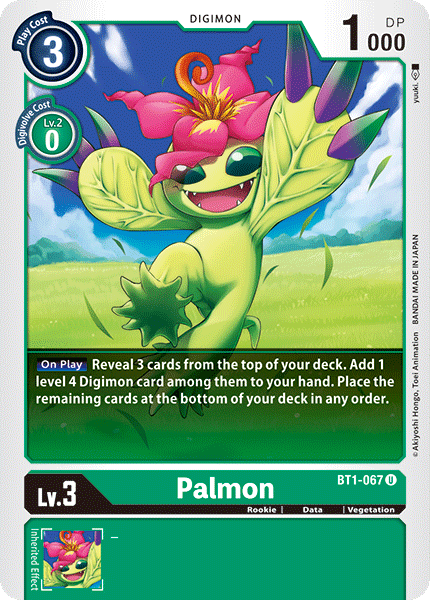 (BT1-067) Digimon TCG Release Special Booster v1.0 Single: Palmon (BT1-067)  Uncommon