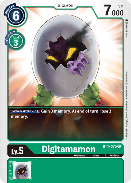 (BT1-075) Digimon TCG Release Special Booster v1.0 Single: Digitamamon (BT1-075)  Common