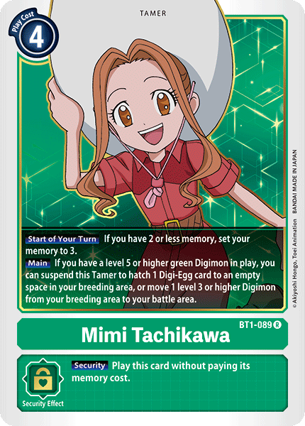 (BT1-089) Digimon TCG Release Special Booster v1.0 Single: Mimi Tachikawa (BT1-089)  Rare