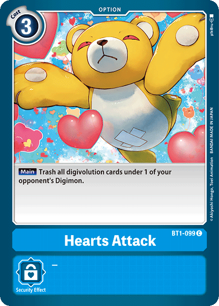(BT1-099) Digimon TCG Release Special Booster v1.0 Single: Hearts Attack (BT1-099)  Common