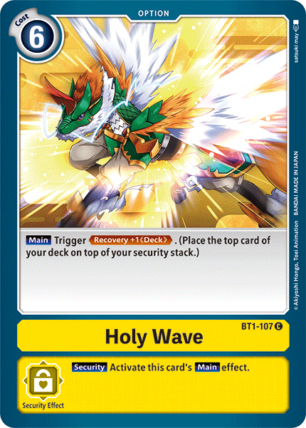 (BT1-107) Digimon TCG Release Special Booster v1.5 Single: Holy Wave (BT1-107)  Common