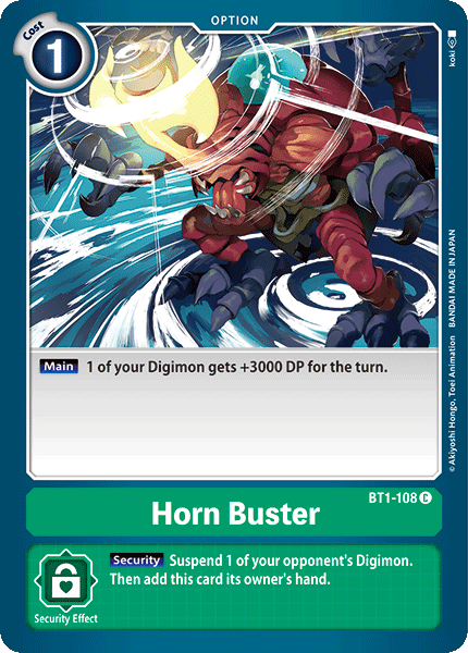 (BT1-108) Digimon TCG Release Special Booster v1.0 Single: Horn Buster (BT1-108)  Common