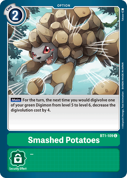 (BT1-109) Digimon TCG Release Special Booster v1.0 Single: Smashed Potatoes (BT1-109)  Common