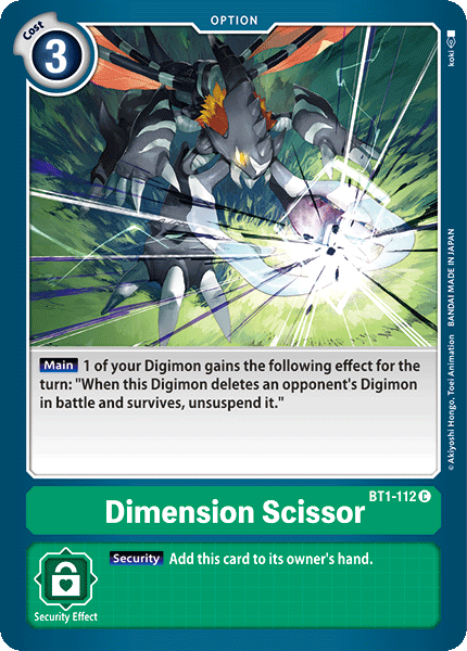 (BT1-112) Digimon TCG Release Special Booster v1.0 Single: Dimension Scissor (BT1-112)  Common