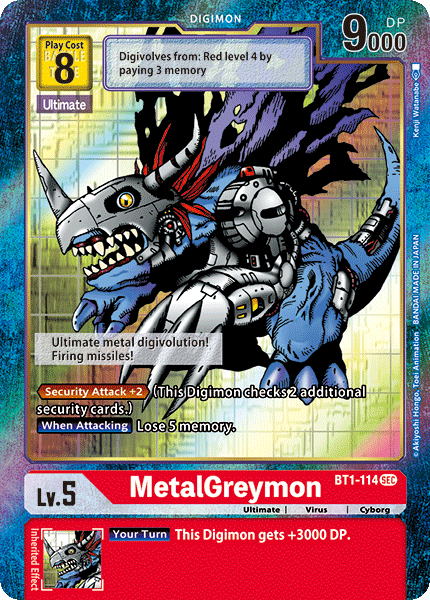 (BT1-114) Digimon TCG Release Special Booster v1.0 Single: MetalGreymon (BT1-114) (V.2)  Alternative Art