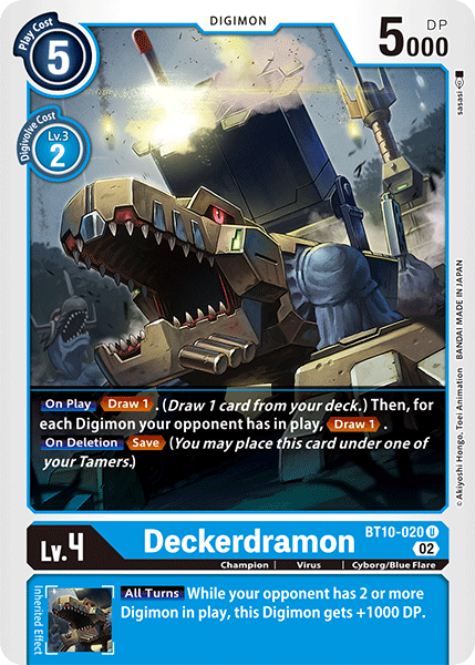 (020) Digimon TCG Xros Encounter Single: Deckerdramon (BT10-020)  Uncommon