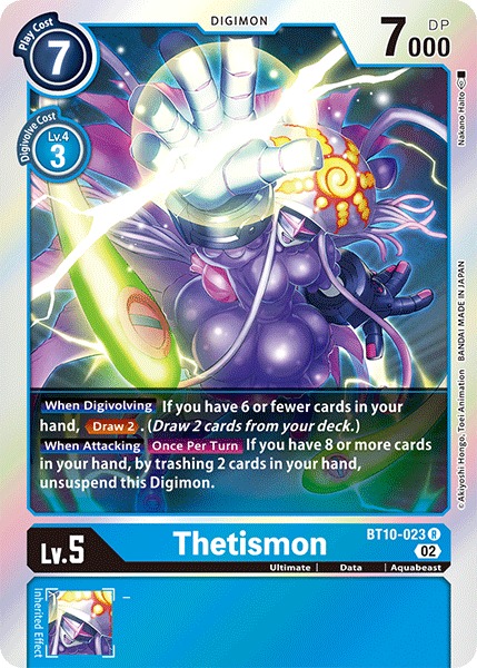 (023) Digimon TCG Xros Encounter Single: Thetismon (BT10-023) (V.1)  Rare