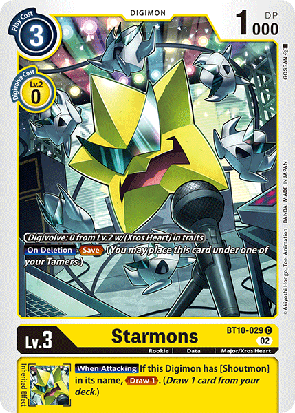 (029) Digimon TCG Xros Encounter Single: Starmons (BT10-029)  Common