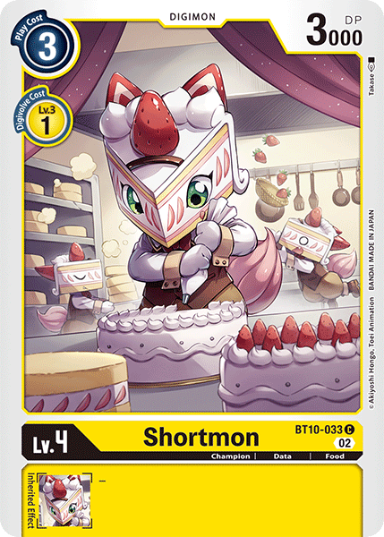(033) Digimon TCG Xros Encounter Single: Shortmon (BT10-033)  Common