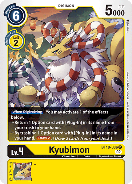 (036) Digimon TCG Xros Encounter Single: Kyubimon (BT10-036)  Common
