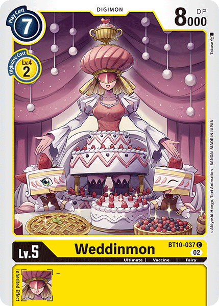 (037) Digimon TCG Xros Encounter Single: Weddinmon (BT10-037)  Common