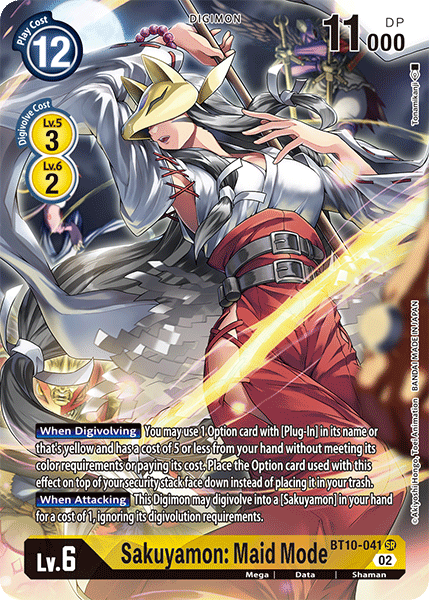 (041) Digimon TCG Xros Encounter Single: Sakuyamon: Maid Mode (BT10-041) (V.2)  Alternative Art