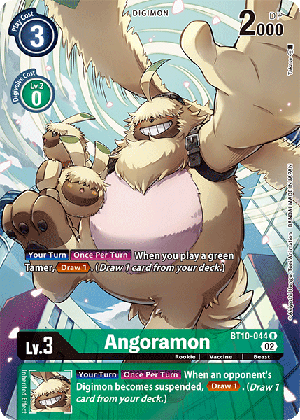 (044) Digimon TCG Xros Encounter Single: Angoramon (BT10-044) (V.2)  Alternative Art