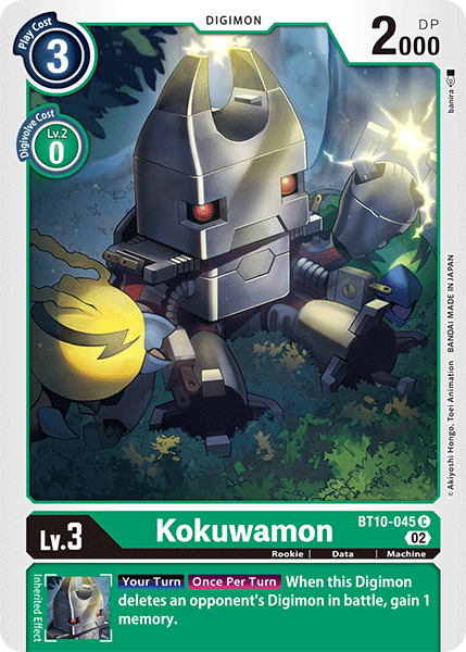 (045) Digimon TCG Xros Encounter Single: Kokuwamon (BT10-045)  Common