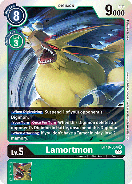 (054) Digimon TCG Xros Encounter Single: Lamortmon (BT10-054)  Rare