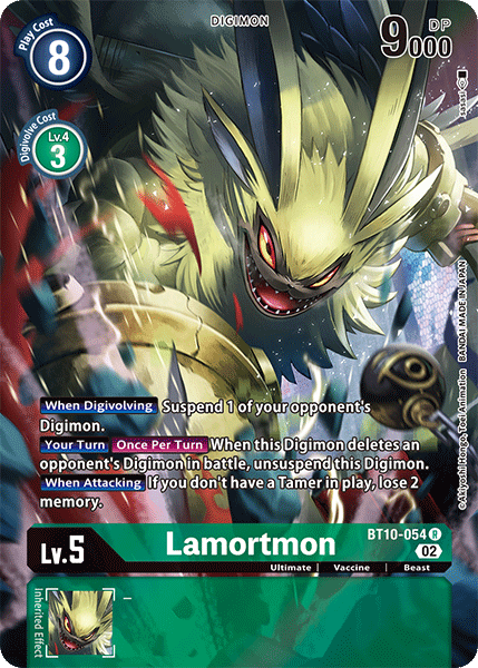 (054) Digimon TCG Xros Encounter Single: Lamortmon (BT10-054) (V.2)  Alternative Art