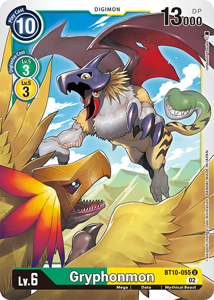 (055) Digimon TCG Xros Encounter Single: Gryphonmon (BT10-055)  Uncommon