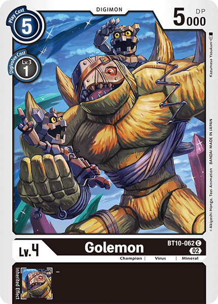(062) Digimon TCG Xros Encounter Single: Golemon (BT10-062)  Common