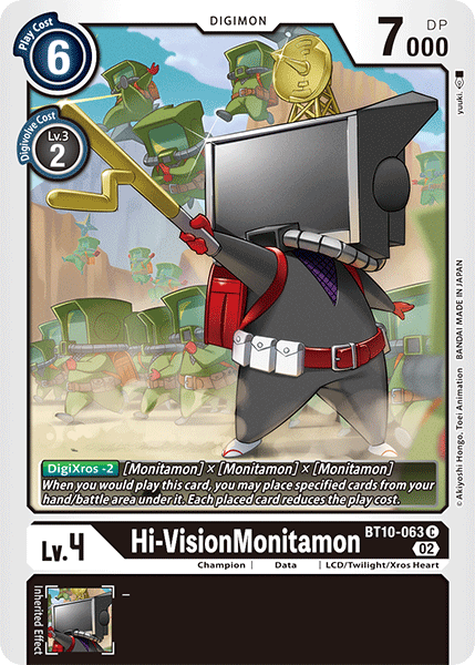 (063) Digimon TCG Xros Encounter Single: Hi-VisionMonitamon (BT10-063)  Common