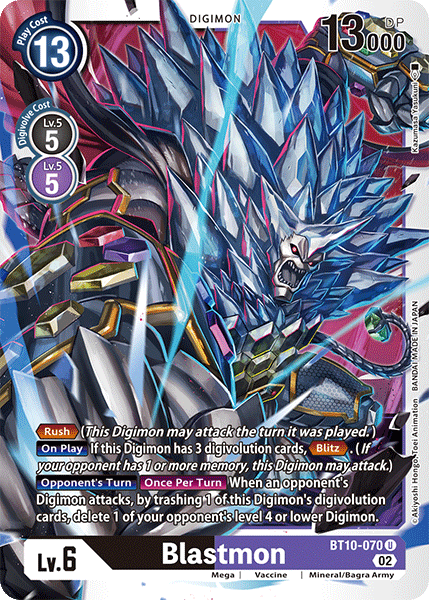 (070) Digimon TCG Xros Encounter Single: Blastmon (BT10-070)  Uncommon