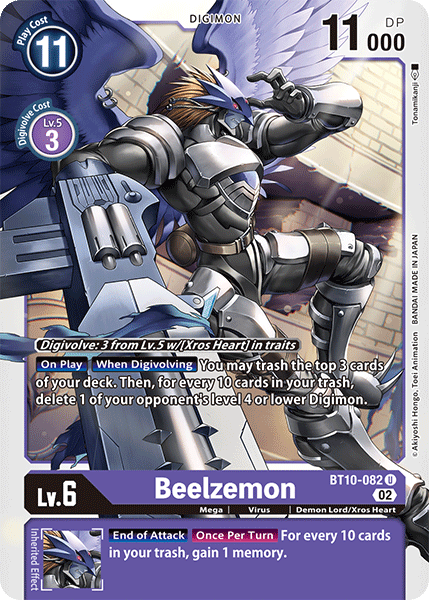 (082) Digimon TCG Xros Encounter Single: Beelzemon (BT10-082) (V.1)  Uncommon