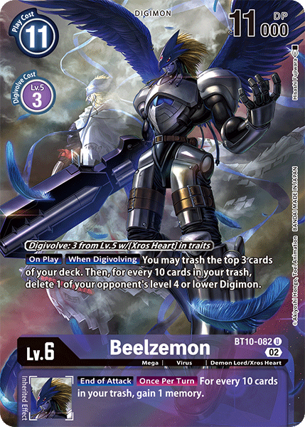 (082) Digimon TCG Xros Encounter Single: Beelzemon (BT10-082) (V.2)  Alternative Art