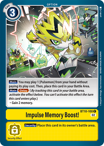 (100) Digimon TCG Xros Encounter Single: Impulse Memory Boost! (BT10-100)  Common