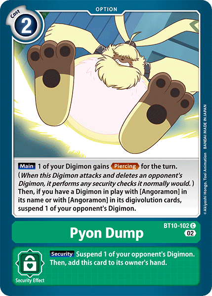 (102) Digimon TCG Xros Encounter Single: Pyon Dump (BT10-102)  Common