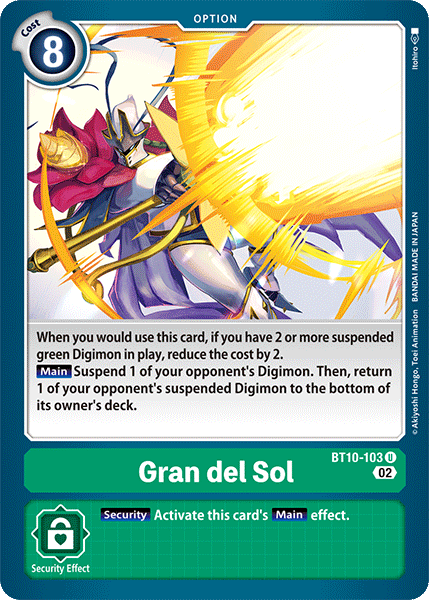 (103) Digimon TCG Xros Encounter Single: Gran del Sol (BT10-103)  Uncommon
